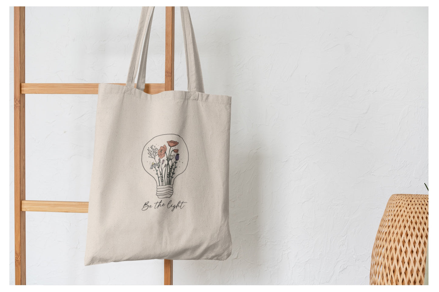 Be The Light- Natural Tote Bag